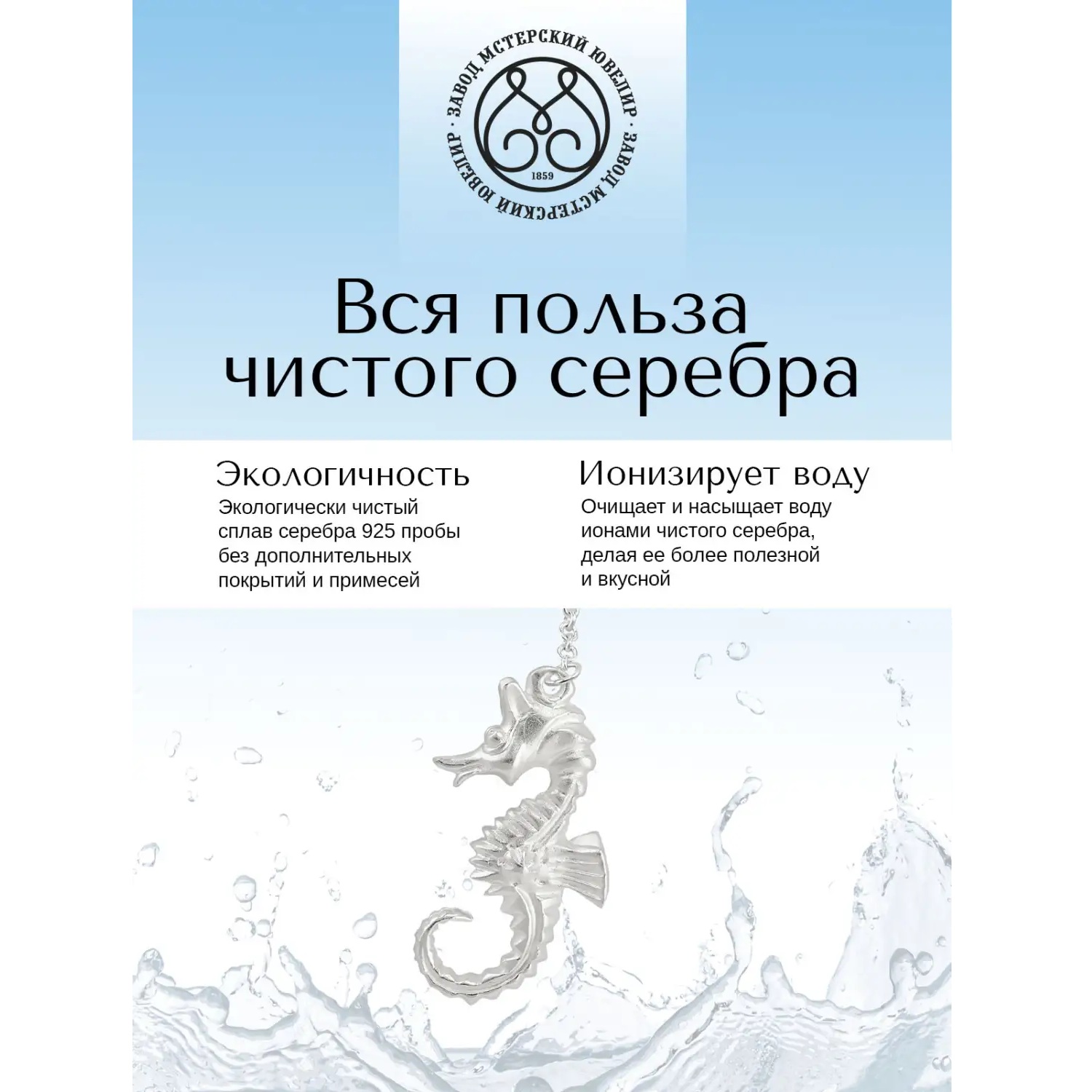 Серебряный ионизатор № 8 Морской конекФото 29131-04.jpg