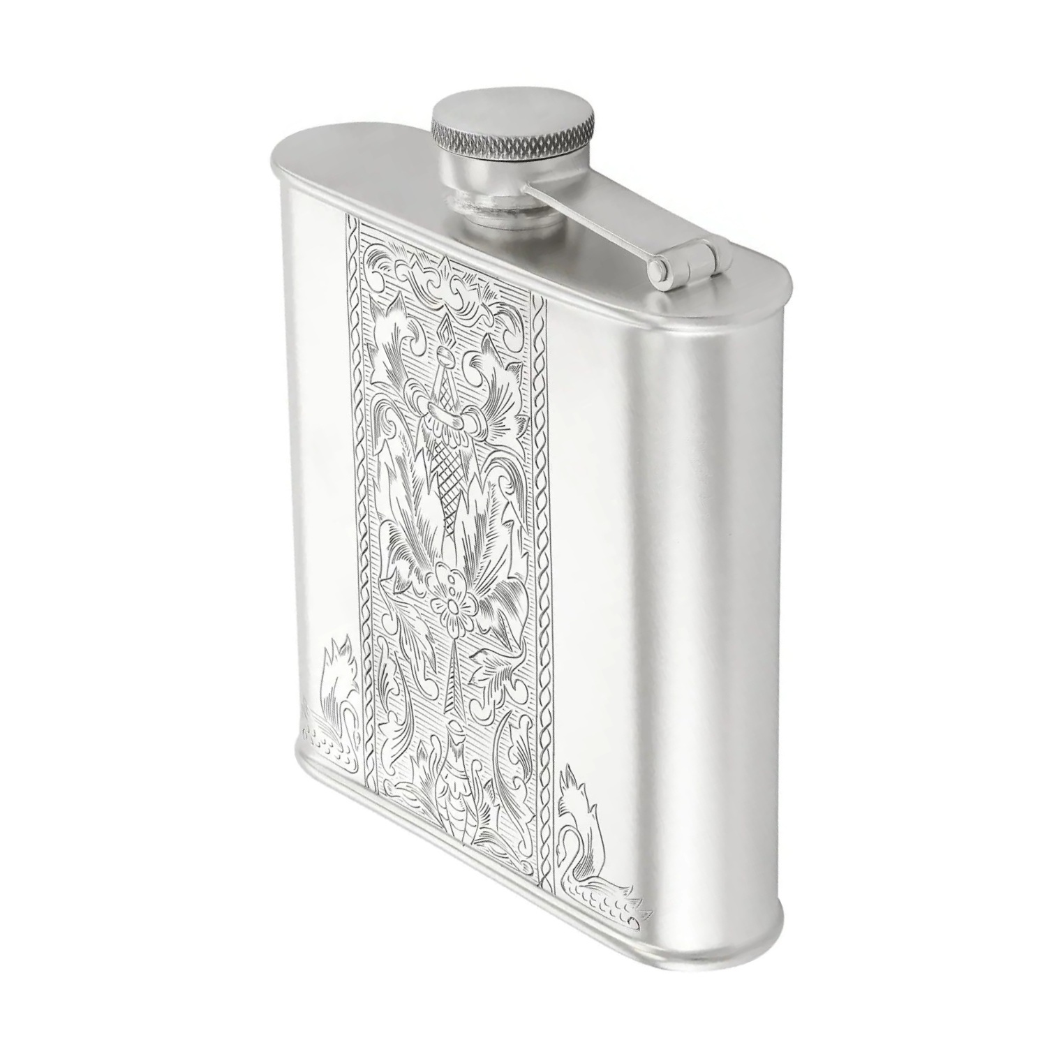 Серебряная фляжка № 14