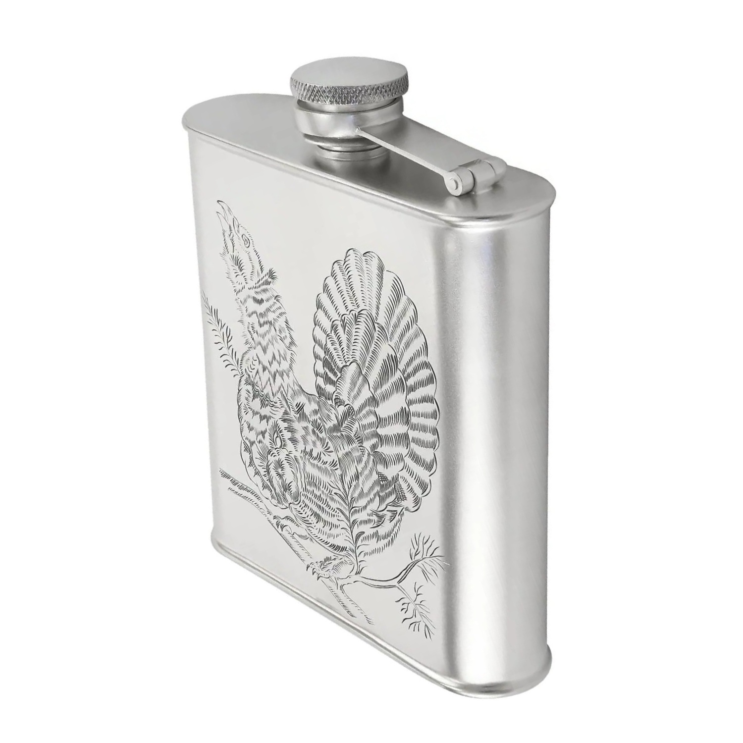 Серебряная фляжка № 12