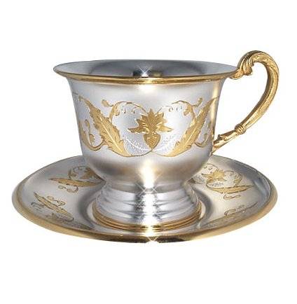 Серебряная чашка с блюдцем № 16Фото 29187-02.jpg