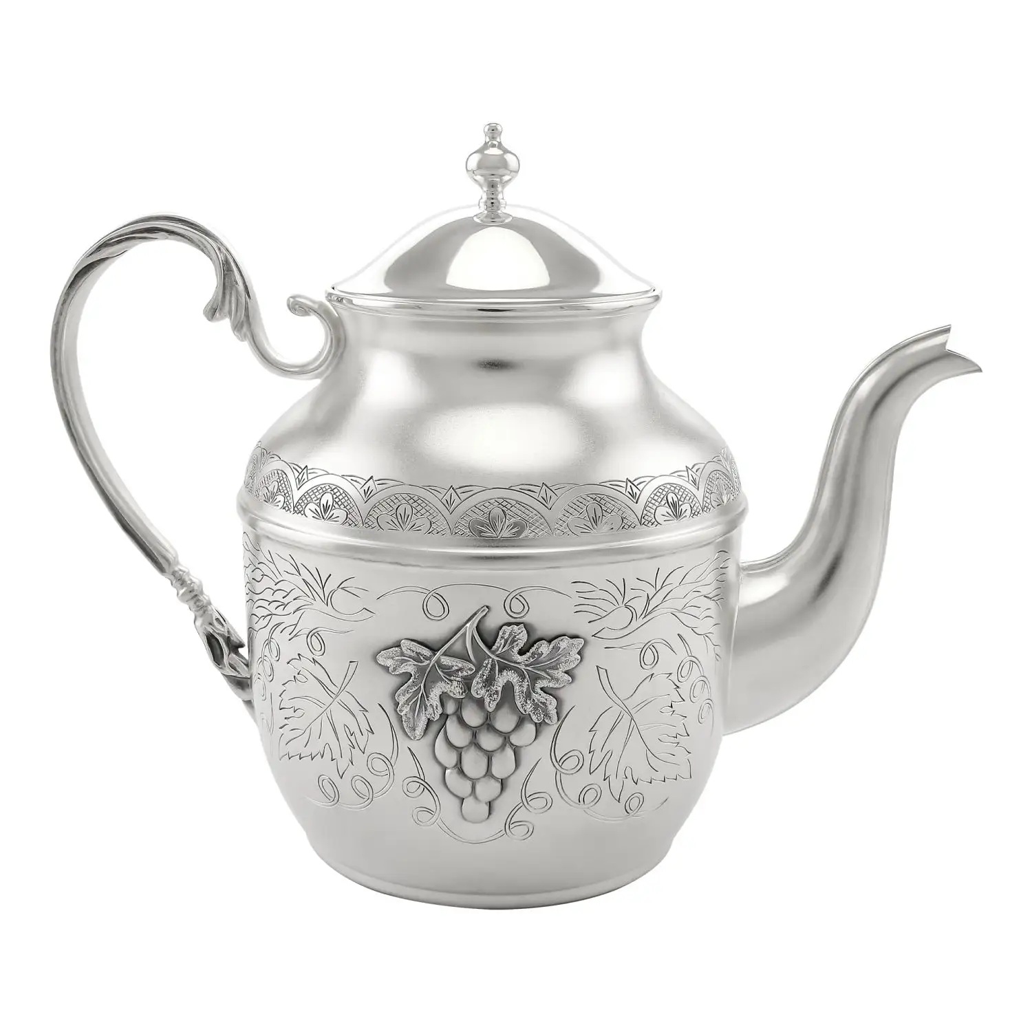 Серебряный чайник № 21 Виноградная лоза