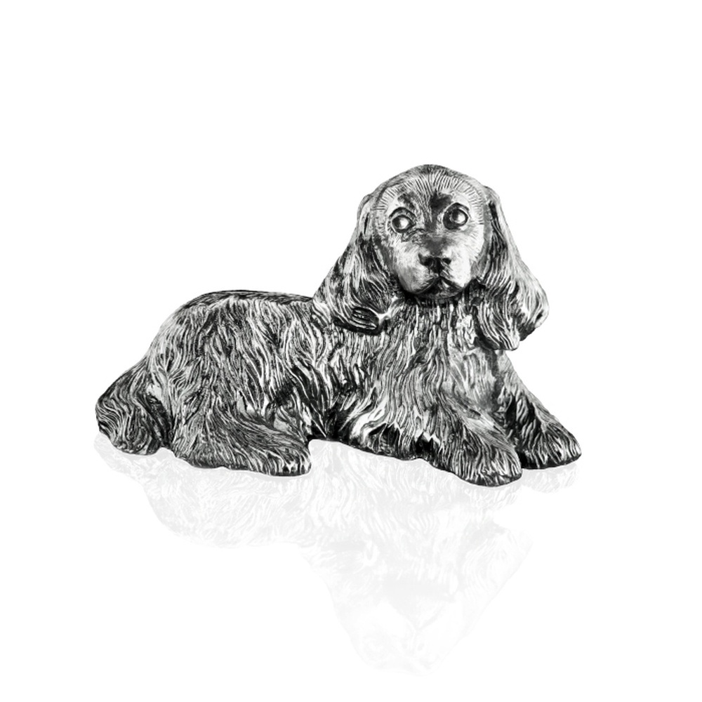 Серебряная статуэтка Коккер-спаниель
