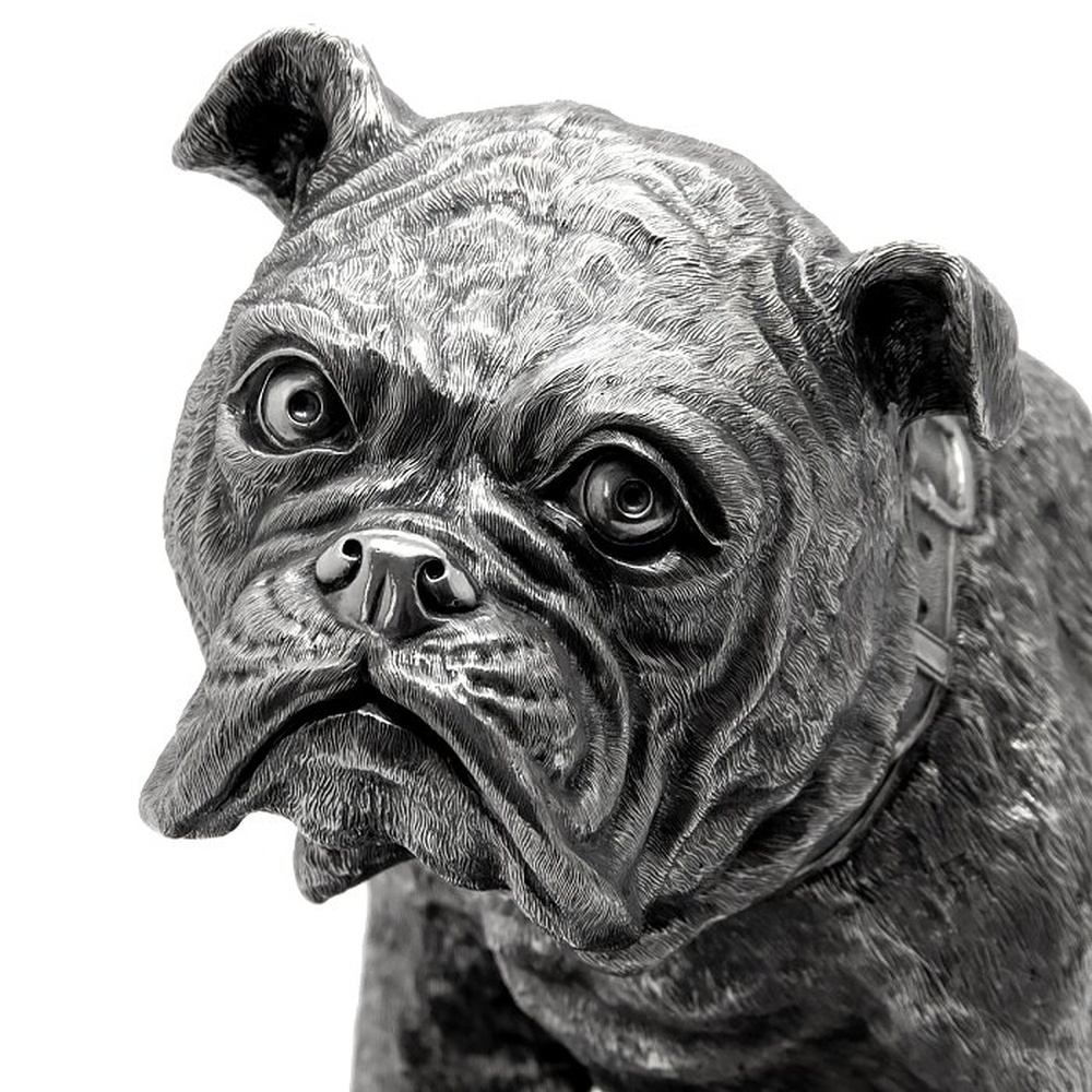 Серебряная статуэтка Французский бульдогФото 29338-03.jpg
