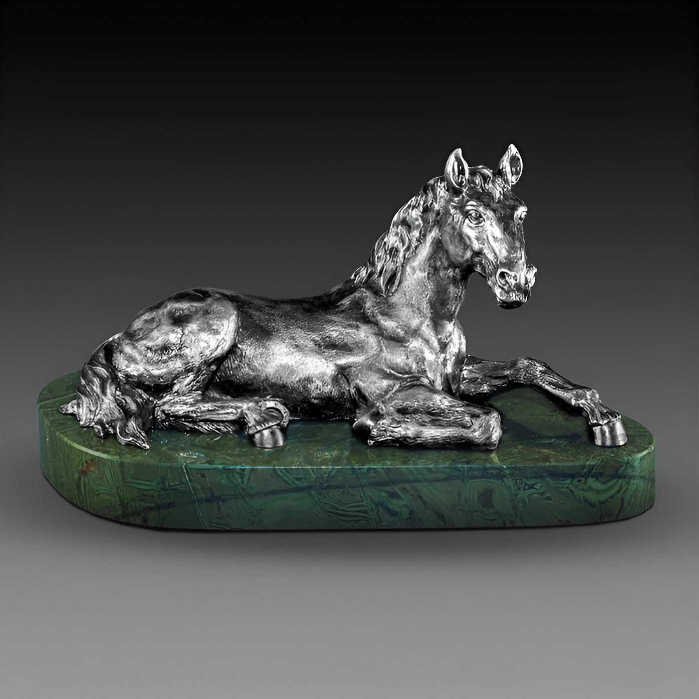 Серебряная скульптура Лошадь (Подарок на Год Лошади)Фото 29343-02.jpg