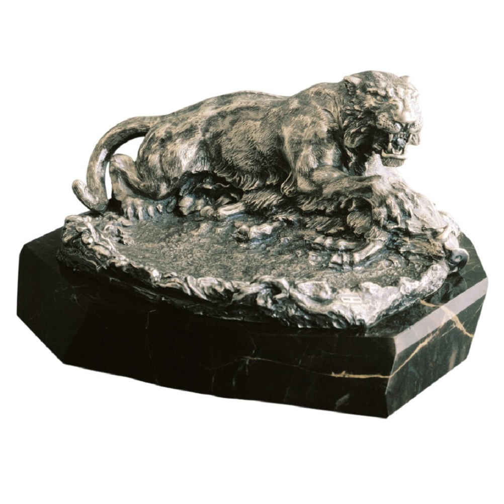 Серебряная скульптура Тигр