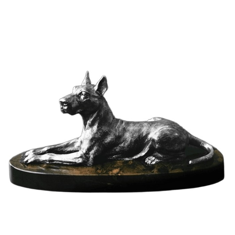 Серебряная скульптура Собака-Дог