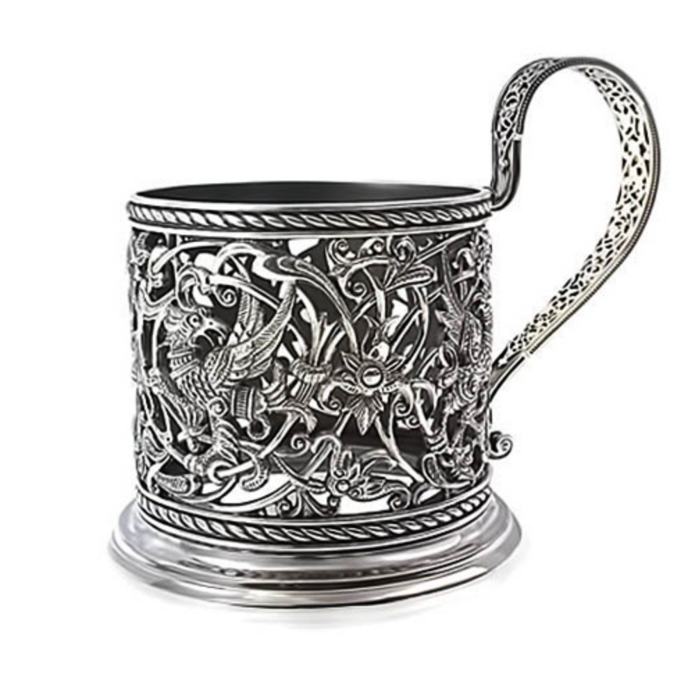 Серебряный подстаканник Сказка