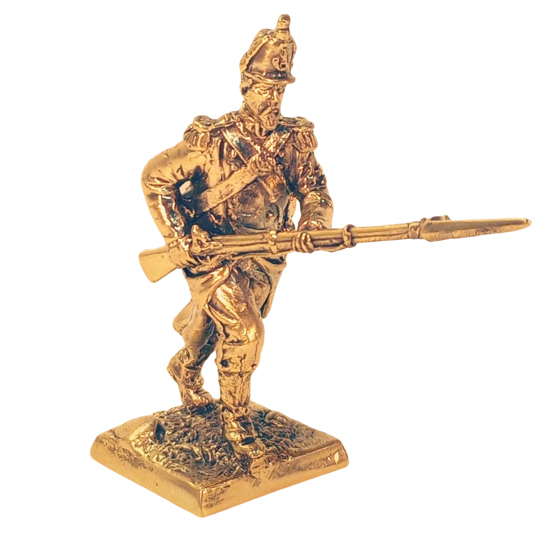 Бронзовая статуэтка Рядовой французской гвардии (серия Французская пехота 1853-1856 гг..)
