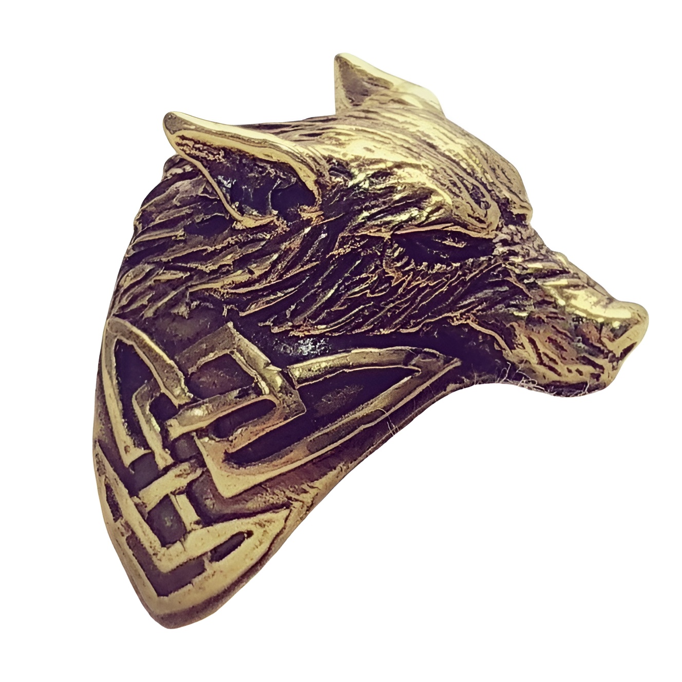 Бронзовое кольцо Волк