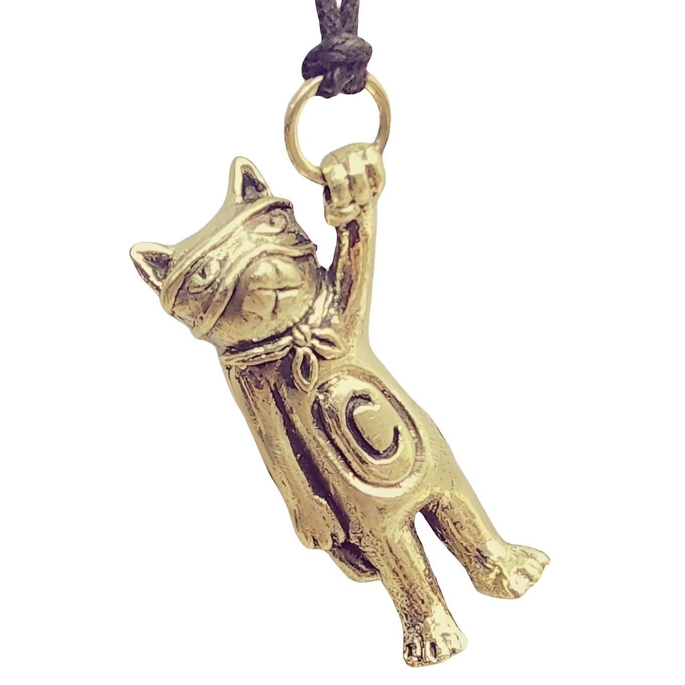 Бронзовая подвеска Супер кот