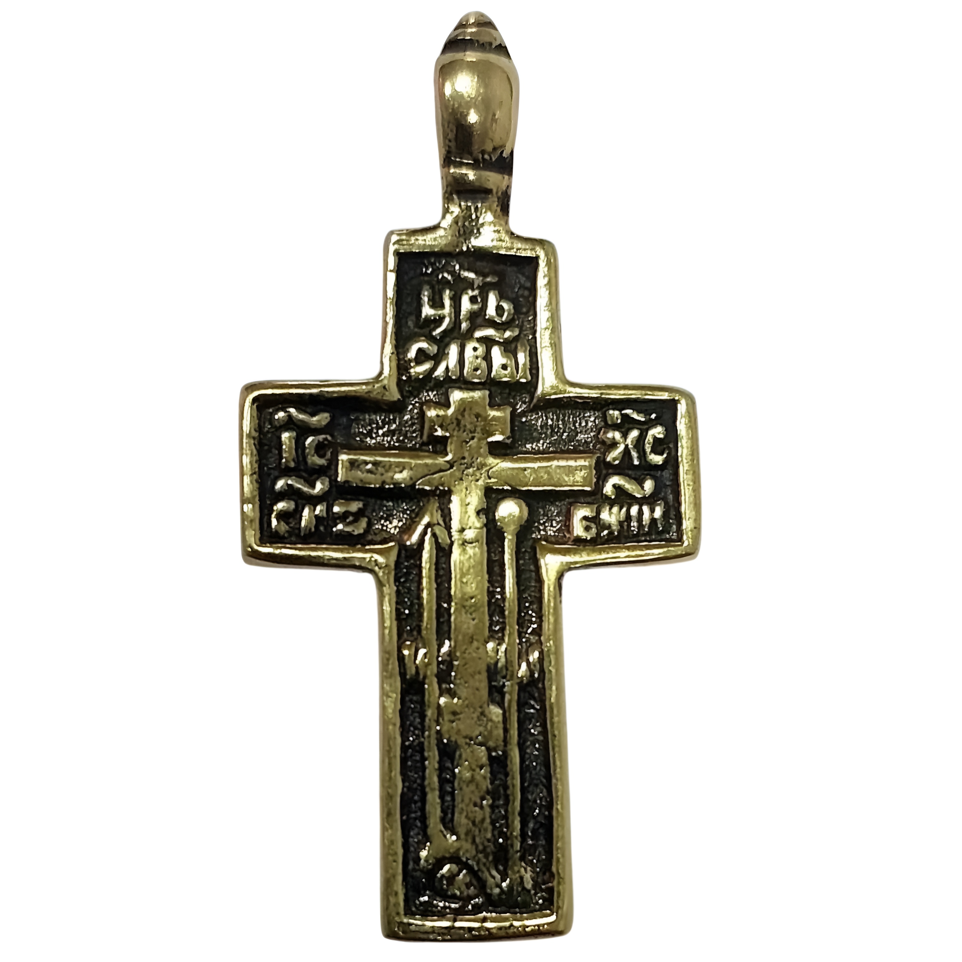 Бронзовая подвеска Крест середины 19 века