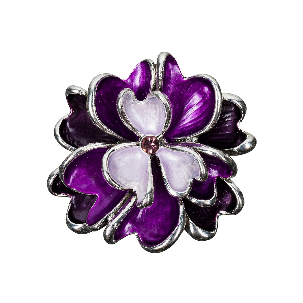 Shadore Брошь Цветок фиолетовый