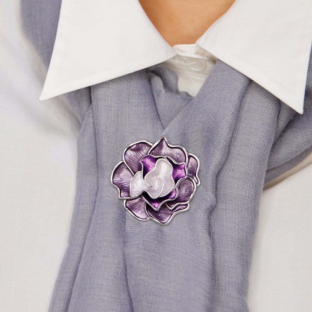 Shadore Брошь Цветок фиолетовыйФото 29483-03.jpg