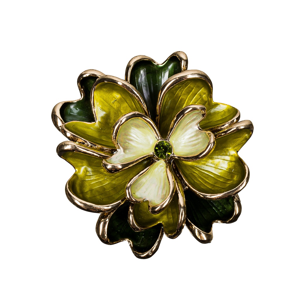 Shadore Брошь Цветок хаки