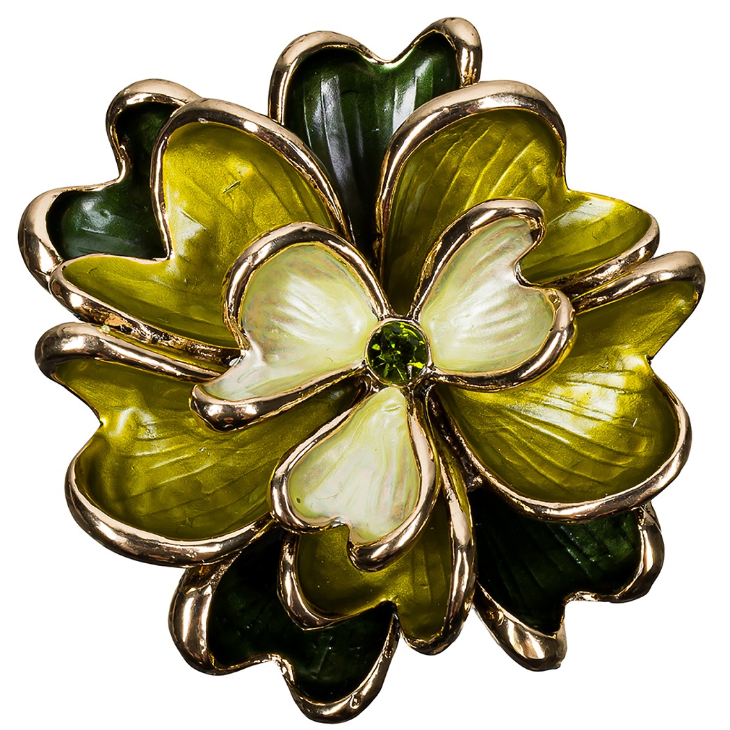 Shadore Брошь Цветок хакиФото 29484-02.jpg