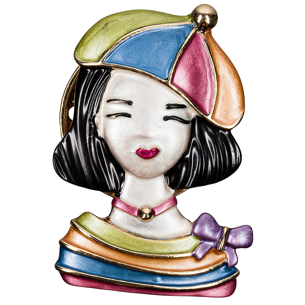 Shadore Брошь Девочка в берете