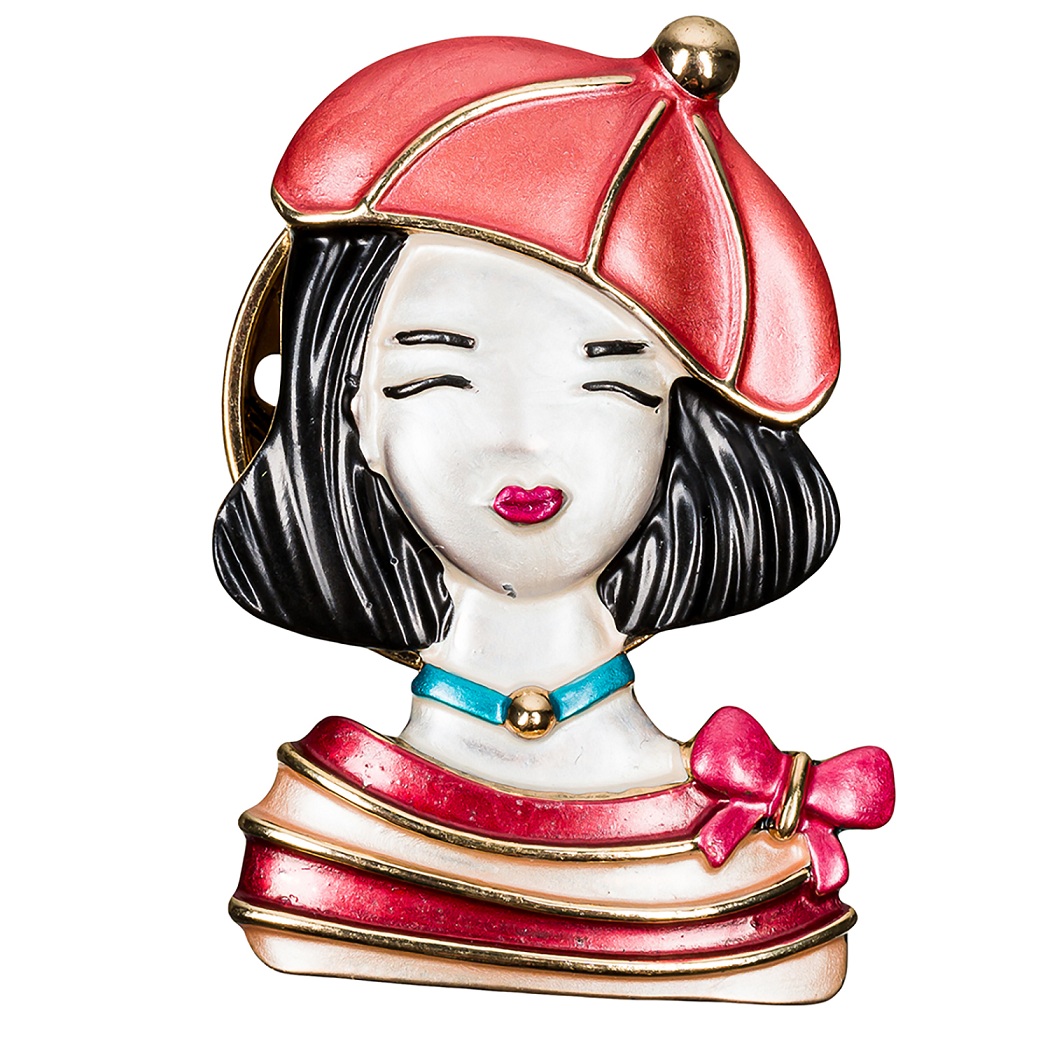 Shadore Брошь Девочка в берете