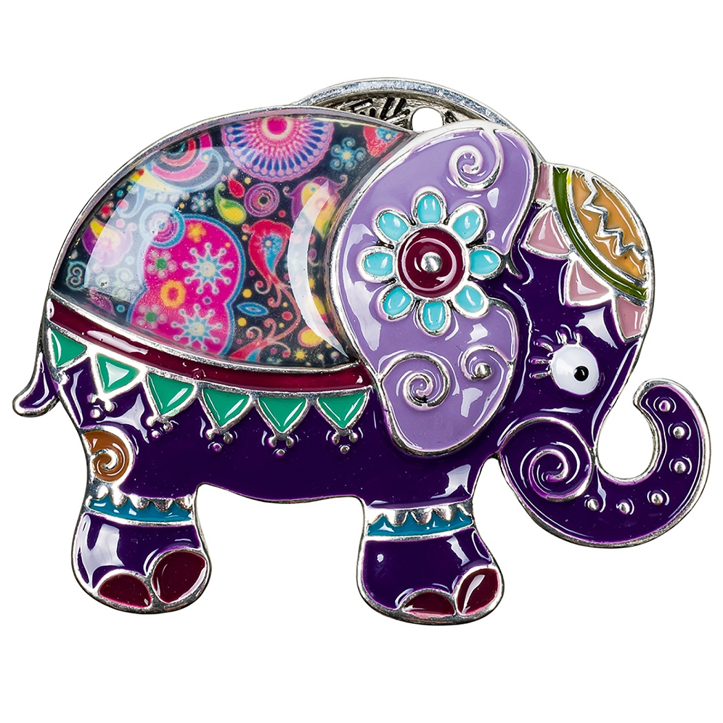 Shadore Брошь Слон фиолетовый