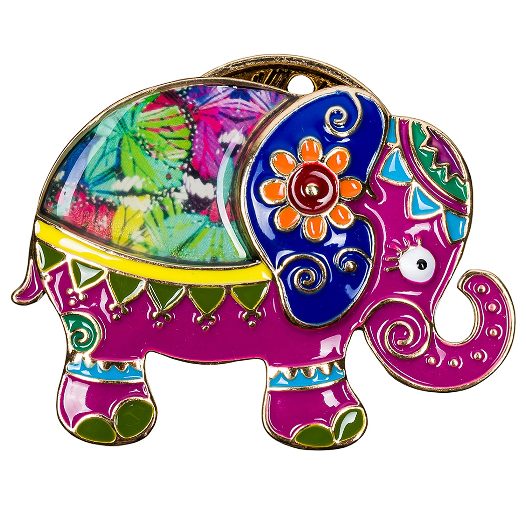 Shadore Брошь Слон сиреневый