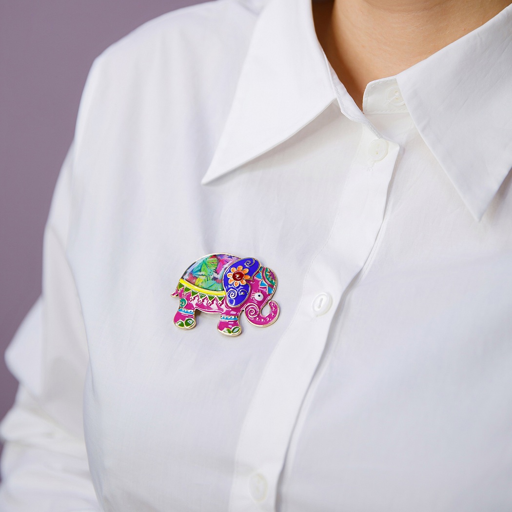Shadore Брошь Слон сиреневыйФото 29500-02.jpg