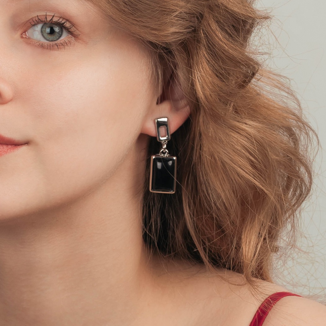 Possebon Серьги Agata PretoФото 29536-04.jpg