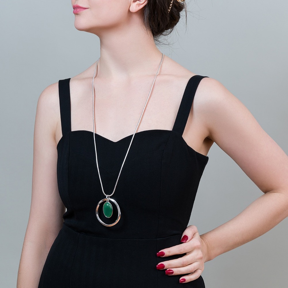 Fiore Luna Колье GREEN AVENTURINEФото 29547-02.jpg