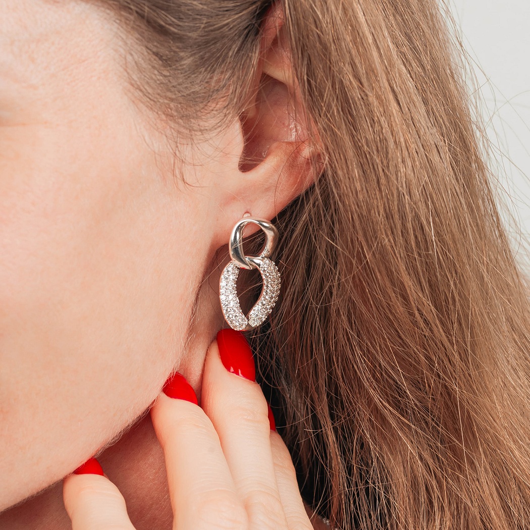 Fiore Luna Серьги silver eightФото 29553-04.jpg