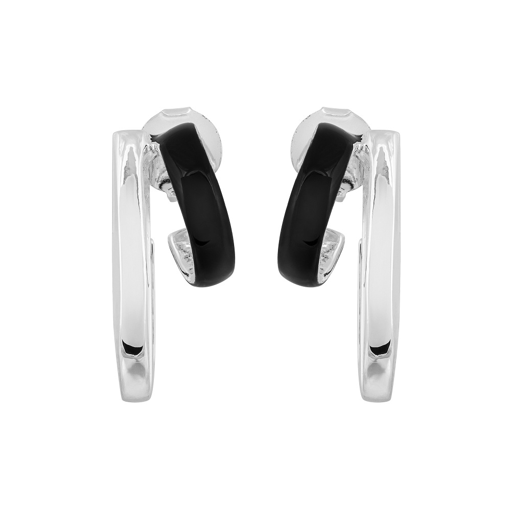 Fiore Luna Серьги BLACK EPOXY