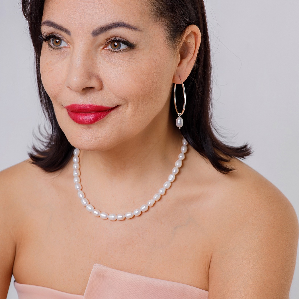 Fiore Luna Колье String of Pearle СarabinerФото 29612-03.jpg