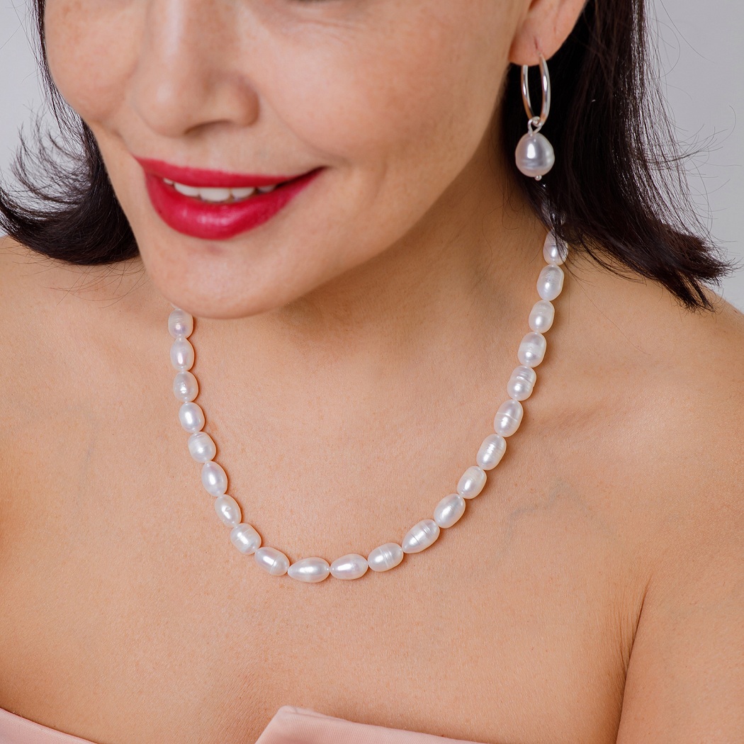 Fiore Luna Колье String of Pearle СarabinerФото 29612-04.jpg