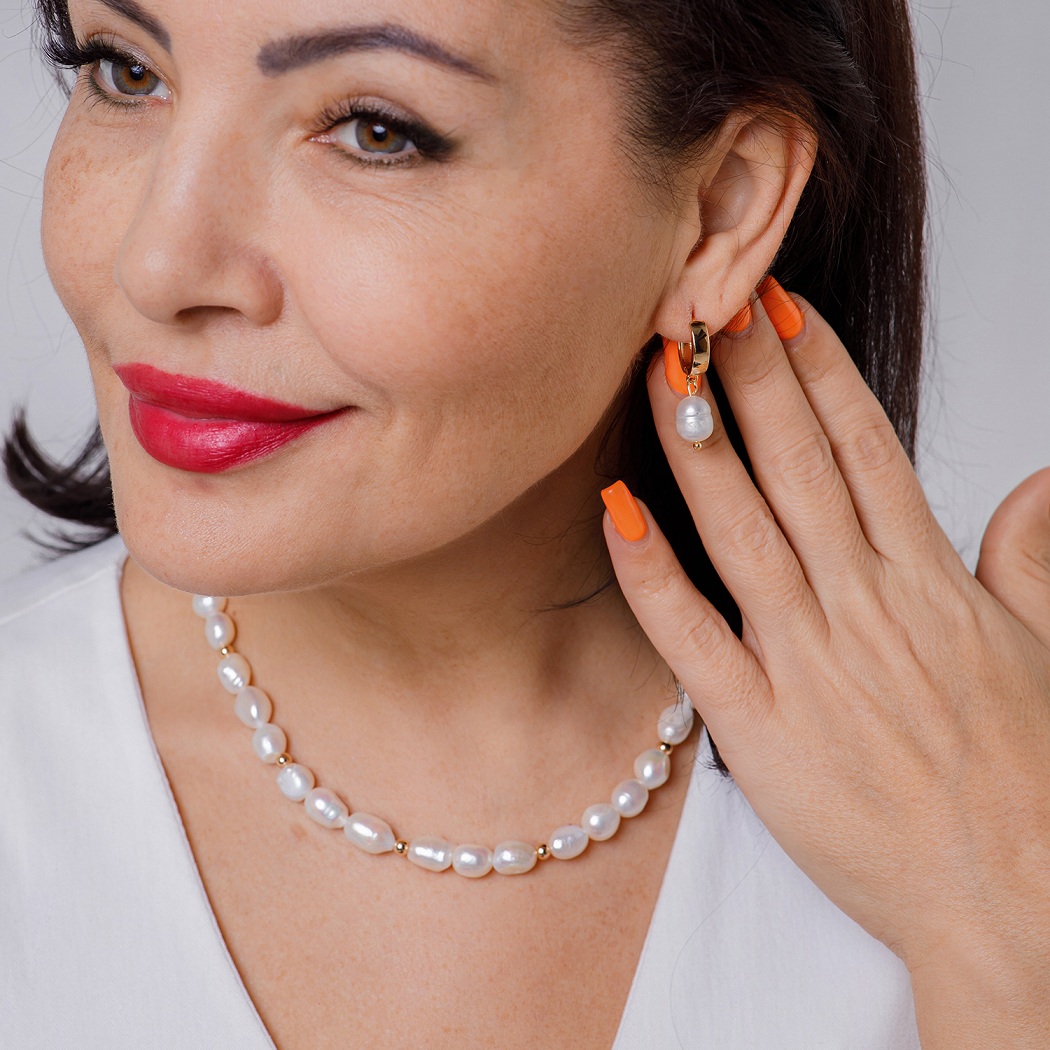 Fiore Luna Колье String of Pearle СarabinerФото 29614-02.jpg