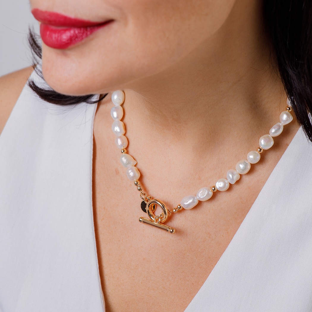 Fiore Luna Колье String of Pearle СarabinerФото 29614-03.jpg