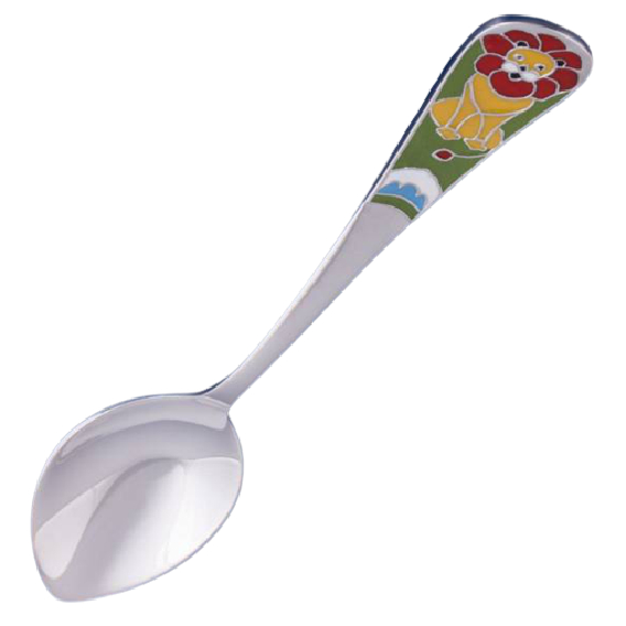 Серебряная детская ложка Лев № 31Фото 6199-02.jpg