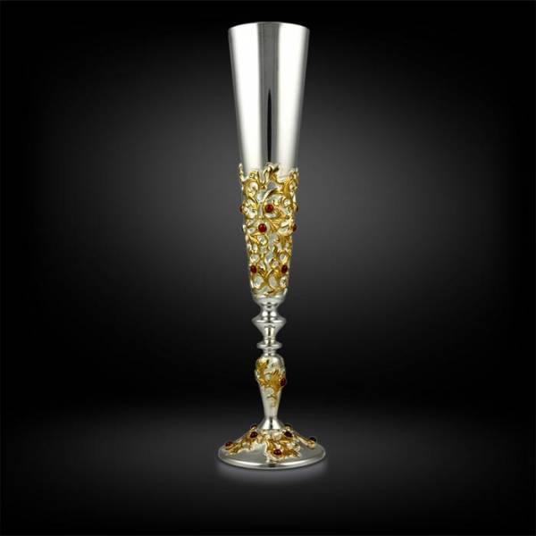 Серебряный набор для шампанского Золотая осеньФото 6493-06.jpg