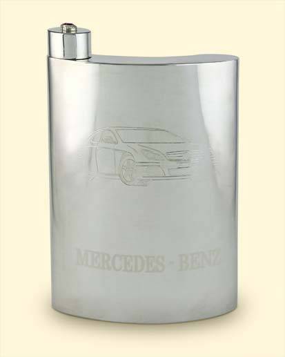 Серебряная фляга Авто Mercedes