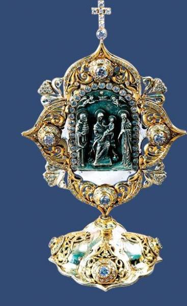 Серебряная икона «Икона Божия Матерь Экономисса»