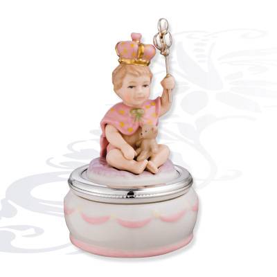 Серебряная музыкальная шкатулка Маленькая Принцесса с эмалью (снято с производства)