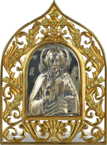 Серебряная икона «Господь Вседержитель»