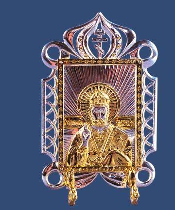 Серебряная икона «Икона Николай Чудотворец»