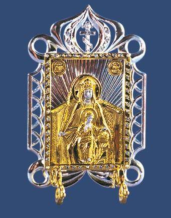 Серебряная икона «Икона Божия Матерь Державная»