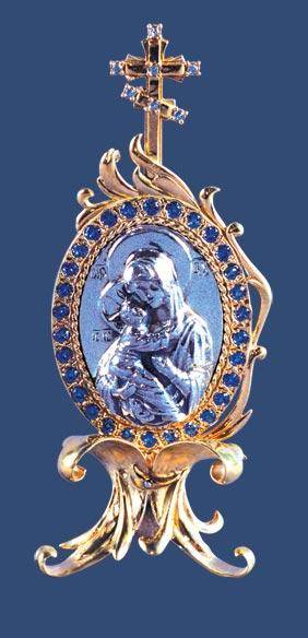 Серебряная икона «Икона Божия Матерь Владимирская»