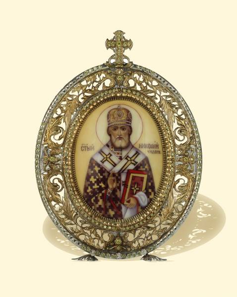 Серебряная икона Икона Николай Чудотворец