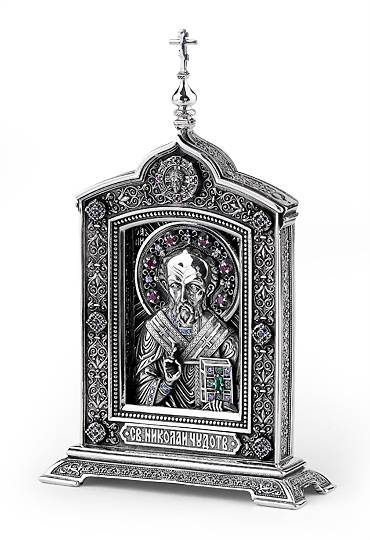 Серебряная икона  «Святитель Николай»(снято с производства)