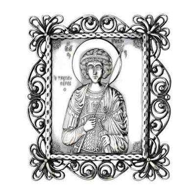 Серебряная икона Георгий победоносец(снято с производства)