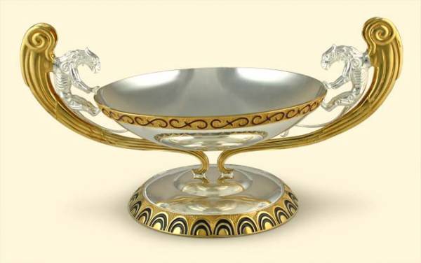 Серебряная ваза для конфет Скифия