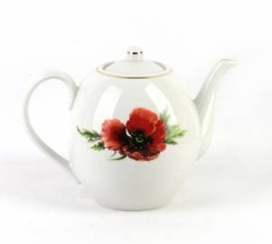 Фарфоровый чайник Маков цвет