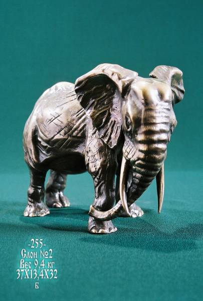 Бронзовая статуэтка Слон №-2