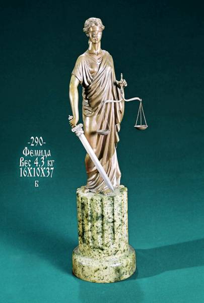 Бронзовая статуэтка Закон (Фемида)