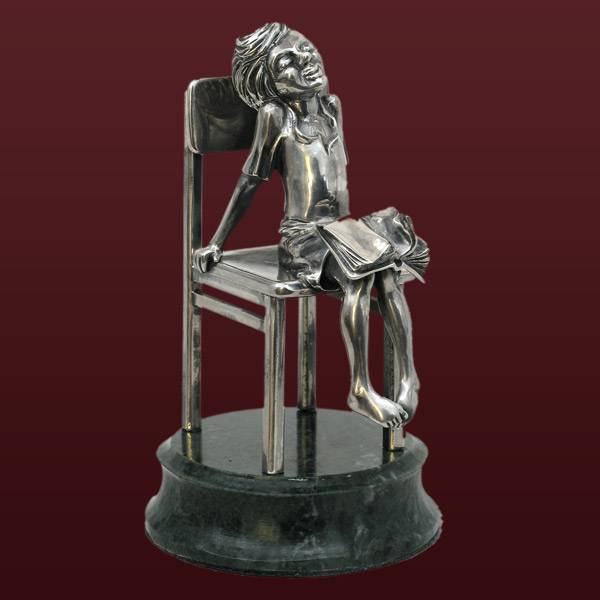 Серебряная скульптура Босоногое детство(снято с производства)