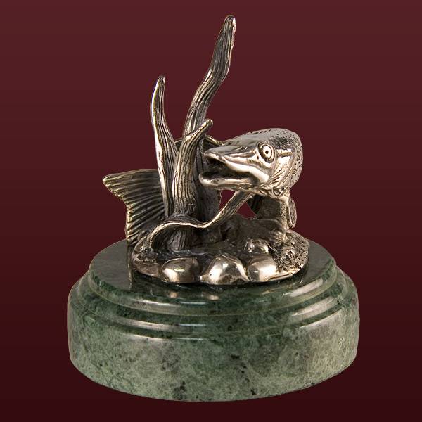 Серебряная скульптурная миниатюра Щука(снято с производства)
